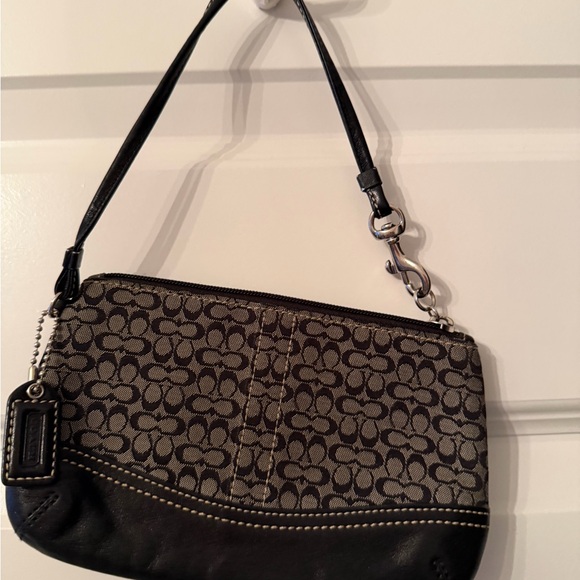 Coach Black and Gray Patterned Wristlet - Picture 2 of 3